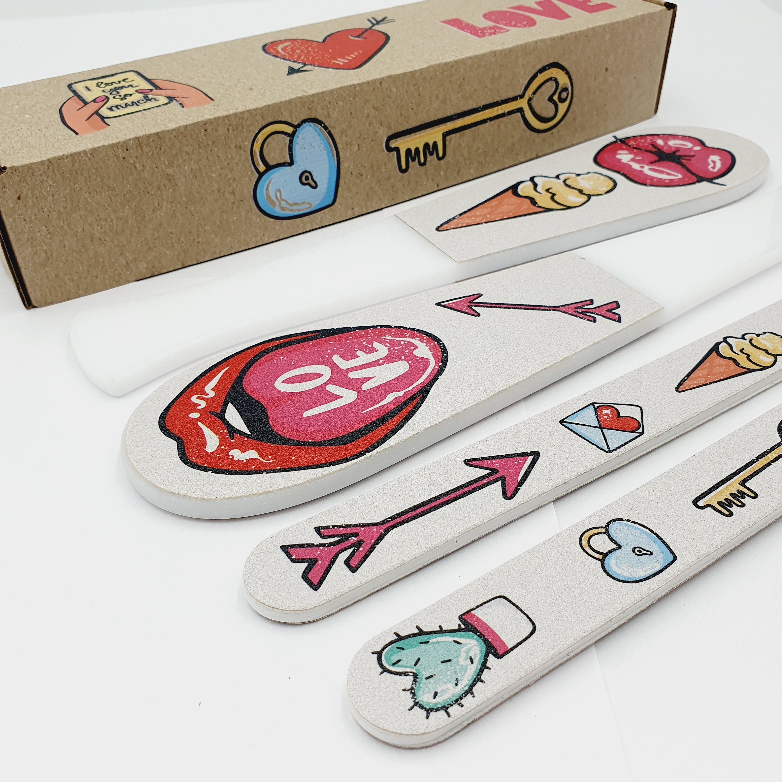 Personalized Nail Files gift set with ANY individual sticker Etsy