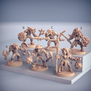 Modular Goblins resin miniature,  Sparksoot Goblins set by Artisan Guild, for tabletop, RPG, painting