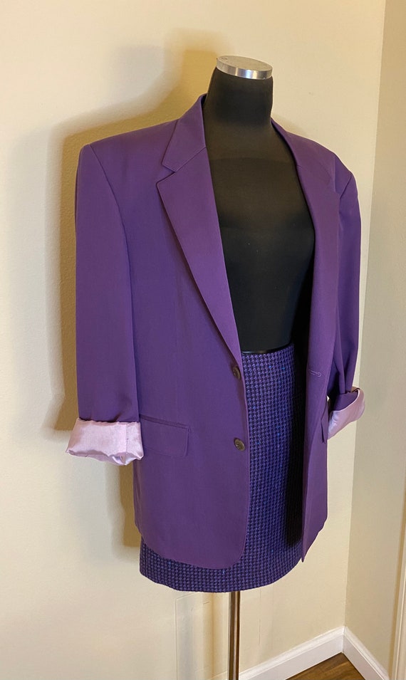 Vintage Purple Oversized Blazer
