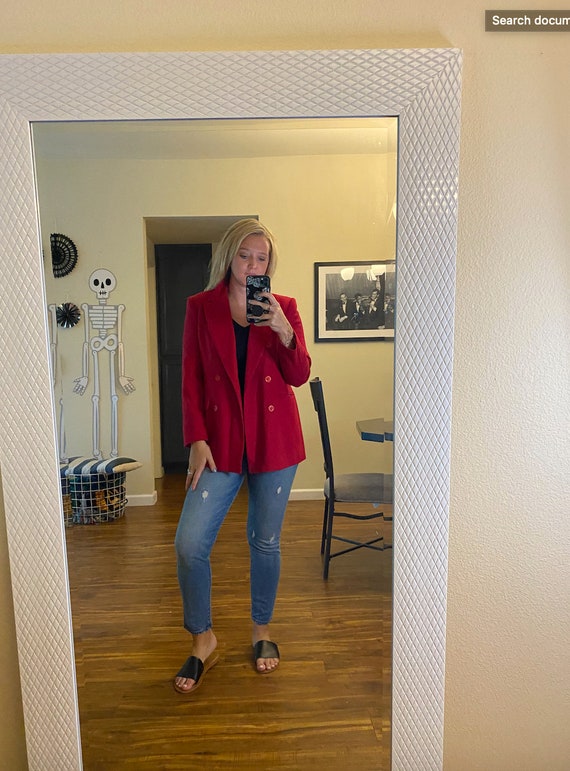 Slightly Oversized Vintage Women's Red Blazer