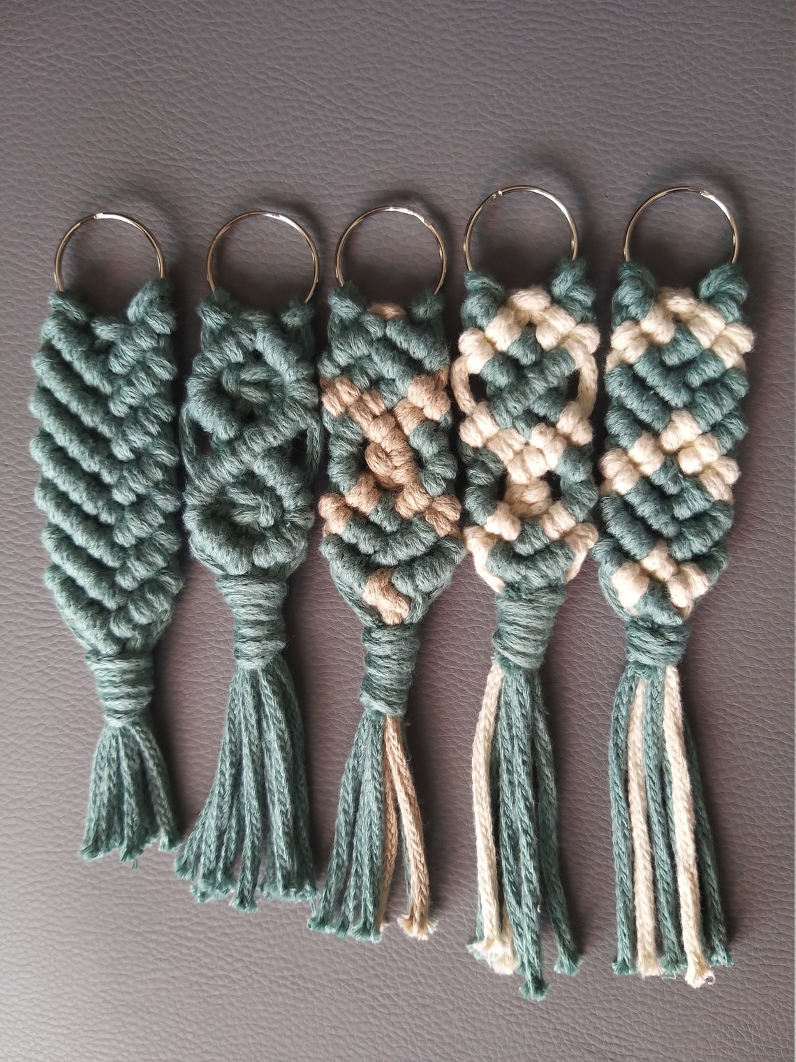 Handmade Macramé Key Rings Different Sizes Different Etsy