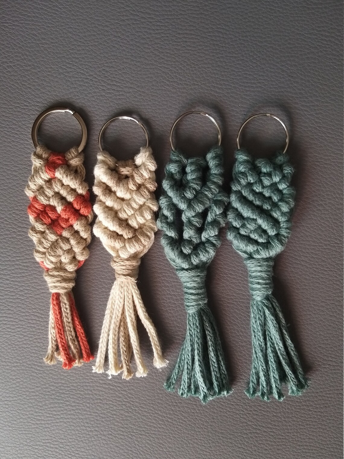 Handmade Macramé Key Rings Different Sizes Different Etsy
