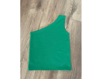 Green one shoulder top