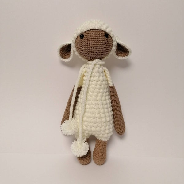 Poupée d’agneau Lalylala, poupée de mouton Amigurumi, animal pendant, poupée de collection, mouton au crochet, poupée intérieure, chambre d’enfant, cadeau