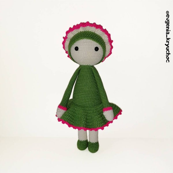 Gehäkelte Puppe, zabbez Puppe, Sammlerpuppe, Blumenpuppe, Amigurumi Puppe, Schlenkerpuppe, Innenpuppe, Häkeln Puppe, Kinderzimmer, Geschenk