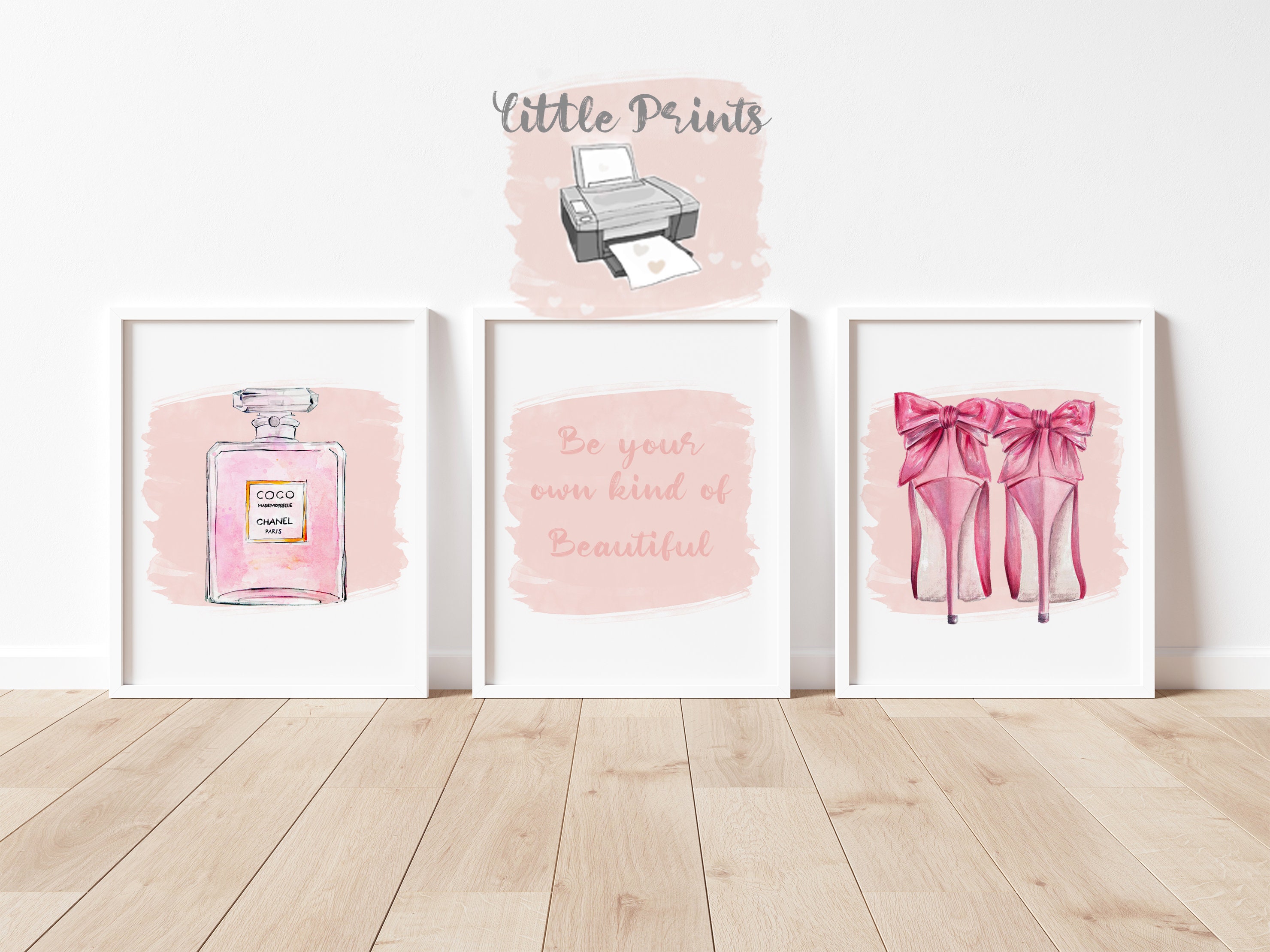 Dressing room prints makeup room home decor wall art set Etsy