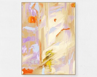 Abstract Printable Art, Digital Download, Abstract Digital Print, Colorful Modern Art, Beige Purple Orange Gold Wall Art