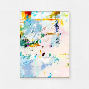 Abstract Printable Art, Digital Download, Abstract Digital Print, Colorful Modern Art, Pastel Pink Blue Green Orange Yellow Wall Art