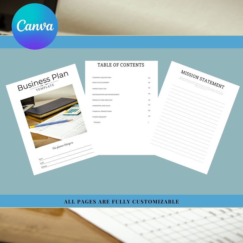 Business Plan | Editable Templates | Editable Planners | Digital ...