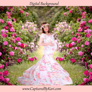 Rose Garden Digital Background
