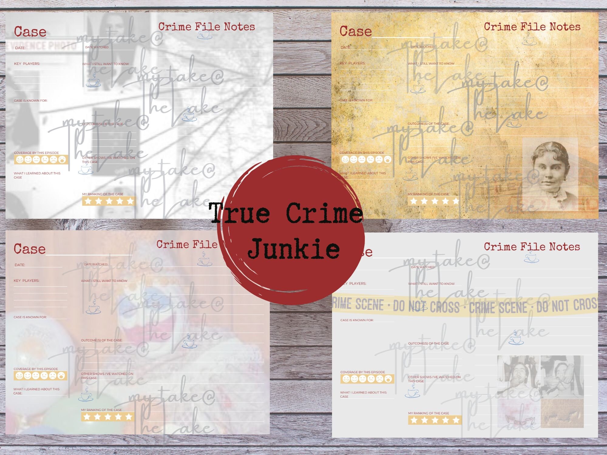 Vintage True Crime Case Tracker, Expanded Journal Pages for True Crime ...