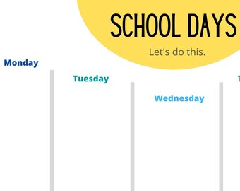Weekly School Planner. Printable planner for home school, remote learning, back to school.  Let's get organized!