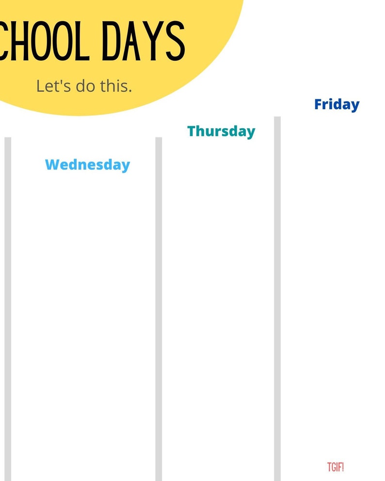 Weekly School Planner Printable Planner For Home School Etsy