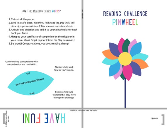 Summer Reading: Pinwheel. Reading chart. Keep kids reading with this summer reading chart. Part home craft, part reading challenge. 
