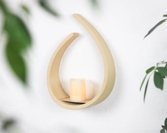 Floating wall shelf, many colors and combinations, organic design, ideal for everyday objects or decoration