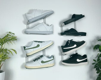 Shoe rack wall [for one pair of shoes], fits up to size 48, shoe holder or shoe storage as a shoe cabinet alternative, sneaker wall