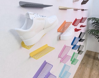 Sneaker Wall – Scarpiera da parete dal look pulito e moderno | Sistema modulare di presentazione e stoccaggio per sneaker fino alla taglia 48