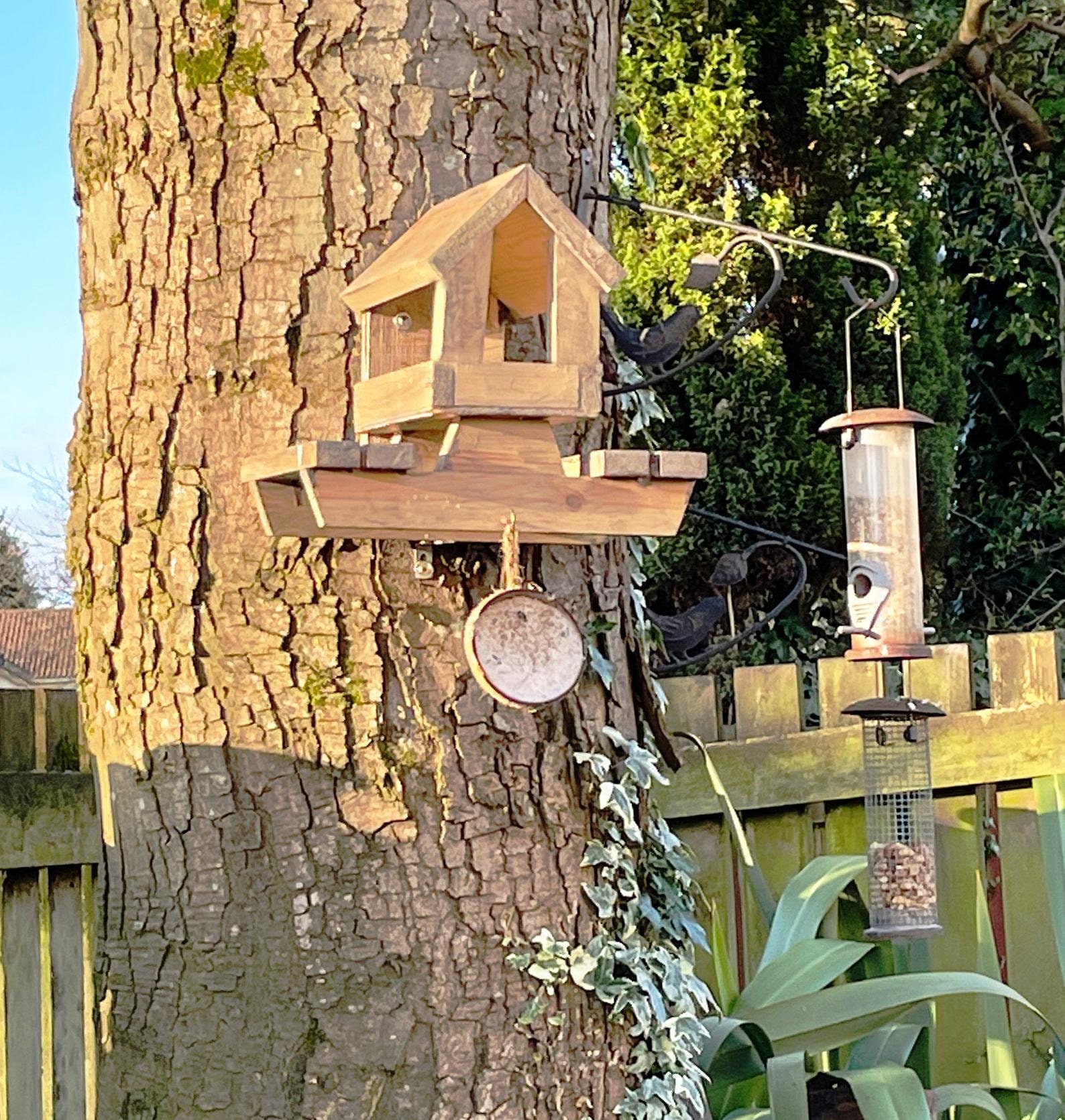 Wooden Bird / Squirrel feeder tables for wild birds fathers Etsy