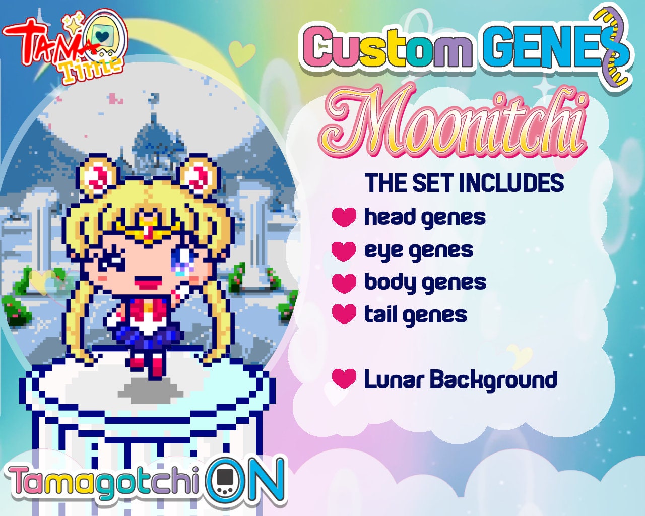 Tamagotchi ON/MEETS Characters - Moonitchi - Etsy