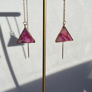 Fuchsia Marble Triangles
