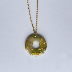 Peridot Crystal Ring Necklace gold// gold plated 925 necklace, handmade gift, Peridot gemstone, women jewellery personalised, gift for her