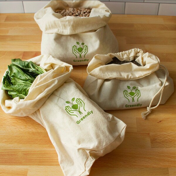 Organic Cotton Produce Bags Etsy