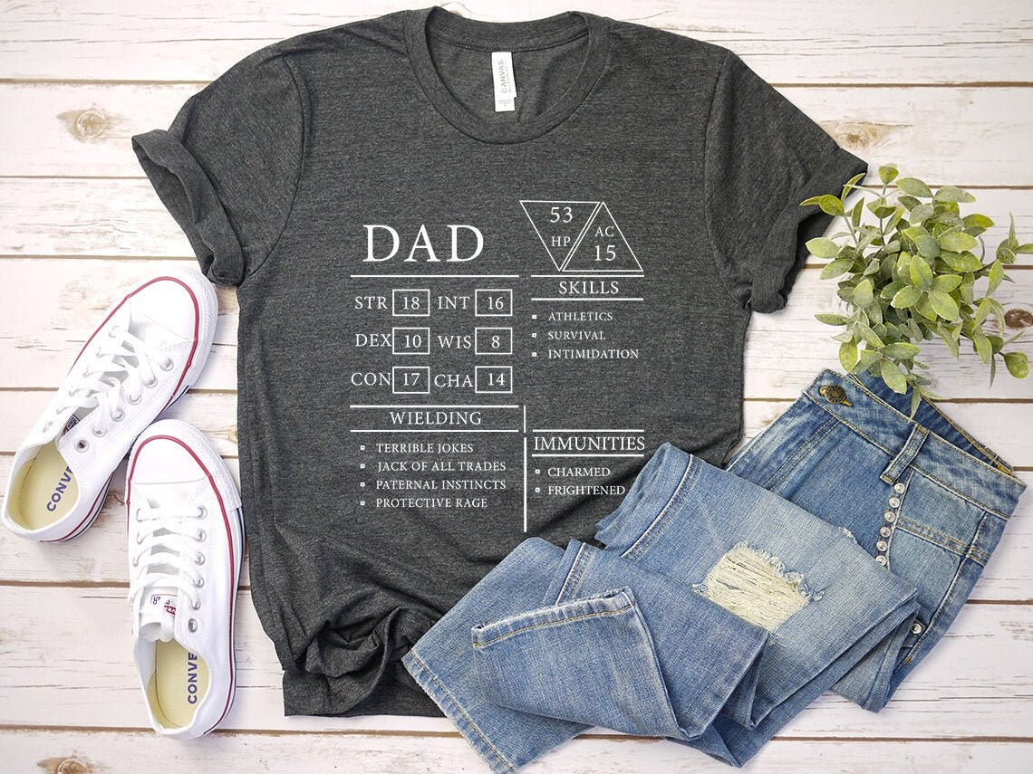 dad dnd stats shirt