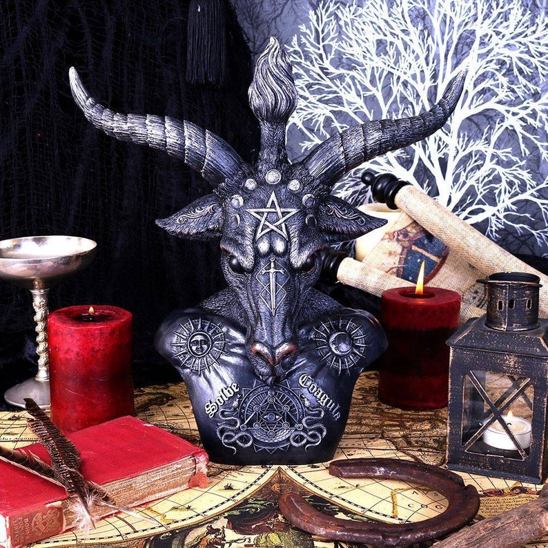 Large baphomet bust 33cm Baphomet bust statue ornament | Etsy