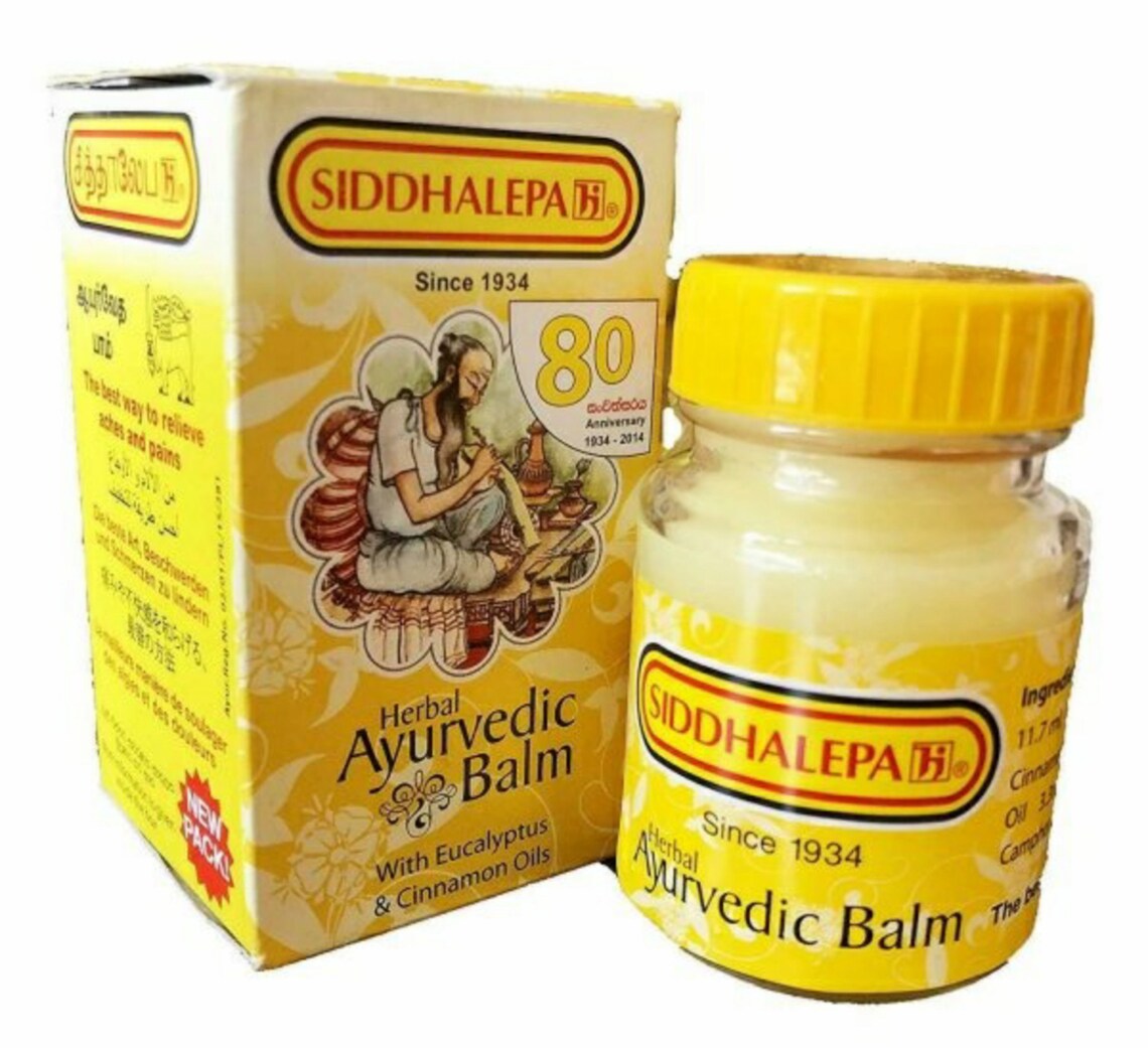 50g SIDDHALEPA Ayurveda Ayurvedic Herbal Balm Pain Cold Flu Etsy