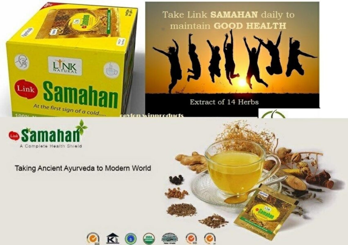 Link SAMAHAN Natural Ayurveda Herbal Drink,herbal Tea Packets for Cough