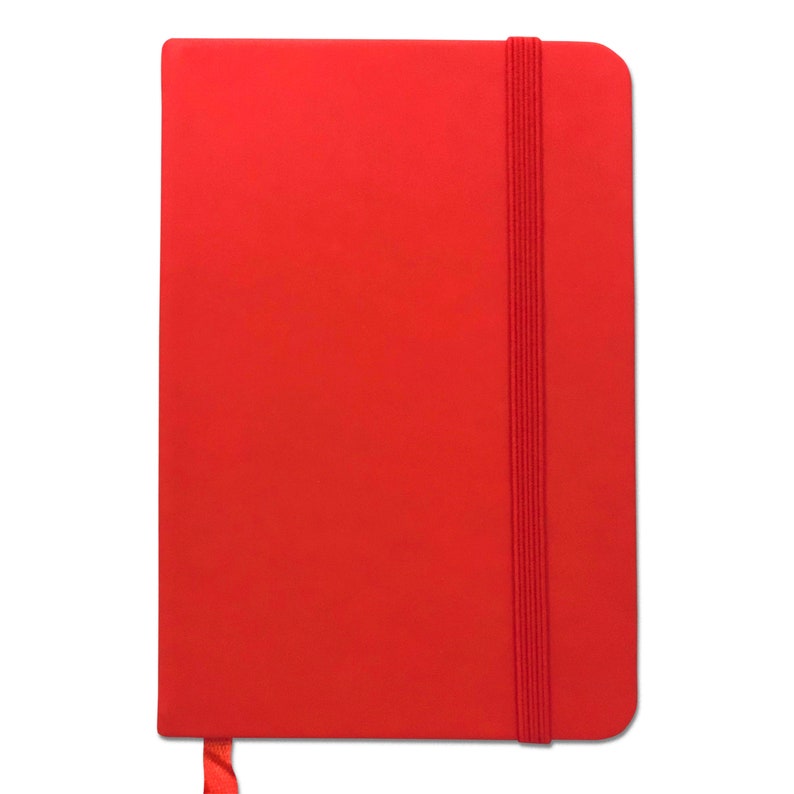 A6 Lined Notebook Hardback Notepad Travel Notes Journal Diary For Home School Office Use Red