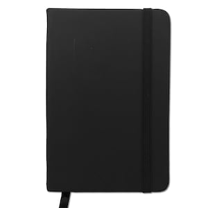 A6 Lined Notebook Hardback Notepad Travel Notes Journal Diary For Home School Office Use Black