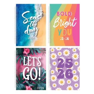 2025-2026 Academic A5 Week to view Wiro Diary With Foil School Office Year
