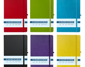 A5 squared pages notebook Exercise book for Maths 120 GSM Paper Hardback Cover Notepad
