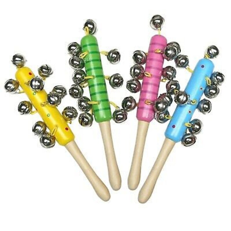 Musical Jingle Bell Sticks Instruments With Assorted Colours | Etsy