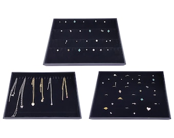 Jewellery Display Organizer For Ring, Earring & Necklace Case Tray Holder Storage