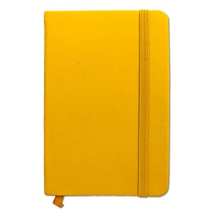 A6 Lined Notebook Hardback Notepad Travel Notes Journal Diary For Home School Office Use Yellow