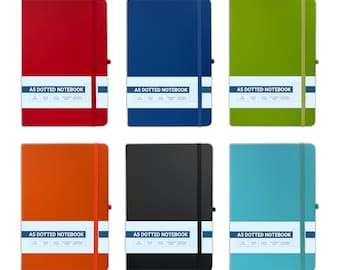 A5 Dotted Pages Notizbuch Hardback Journal Pad 120 GSM Papier mit Rückfach