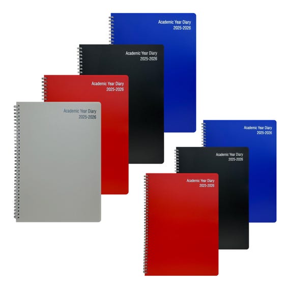 thumbnail image 2 of Martello 2025-2026 A5 Academic Diary - Week To View Hardback With Hourly Slots - UK 2 of 3