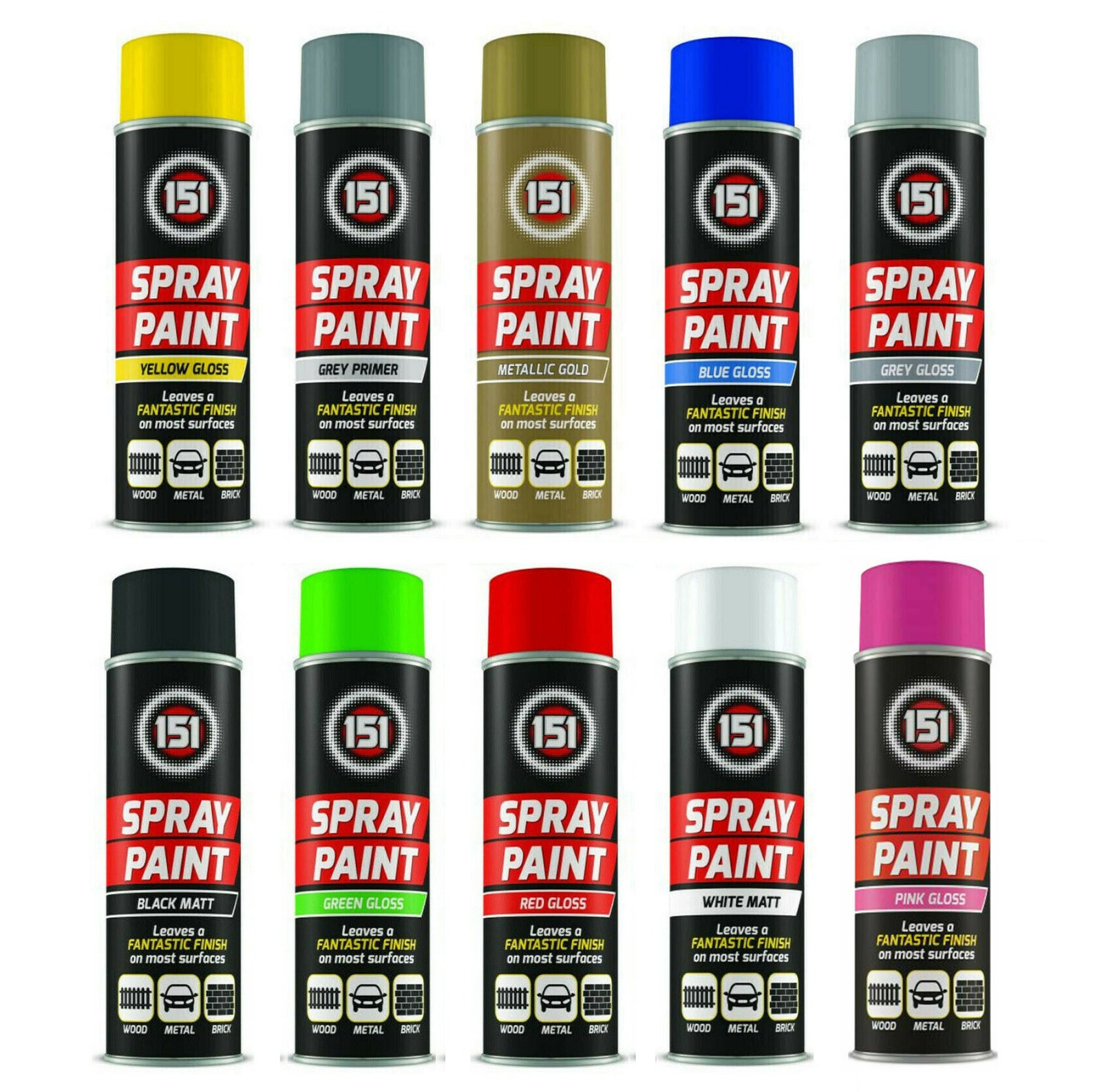 Multi Purpose Spray Paint Primer Matt Gloss Metallic Wood Etsy