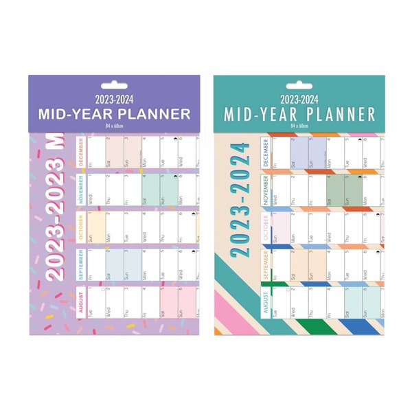 2023-2024 Large Academic Planner Mid Year Wall Planner A1 Size Calendar