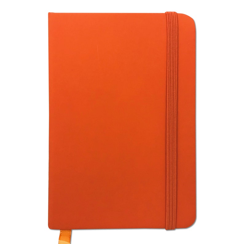 A6 Lined Notebook Hardback Notepad Travel Notes Journal Diary For Home School Office Use Orange