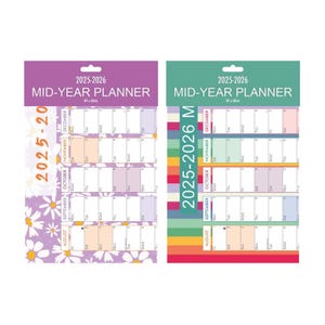Academische wandkalender 2025-2026 A1-formaat 12 maanden planner halverwege het jaar thuiskantoor