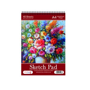 A4 Artists Sketch Pad Premium Quality Spiral Bound Drawing Book 40 ...