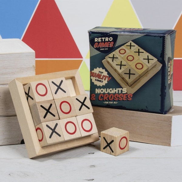 Retro Noughts en Crosses Game leuk voor alle games home cadeau ideeën