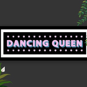 Framed Dancing Queen Print, Dancing Queen Print, Framed Prints Dancing Queen, Disco Prints, Disco Wall Art, Abba Inspired Prints