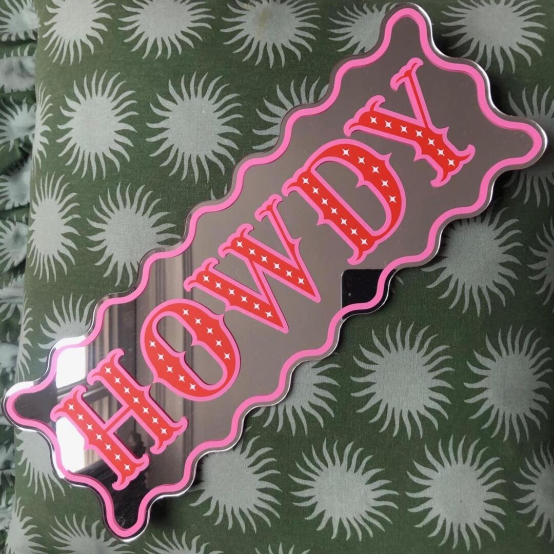 Howdy Mirror Sign, Above Door Howdy Sign, Funky Howdy Mirror Wall Art ...