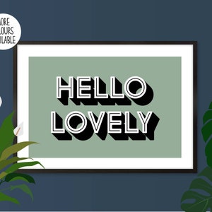Hello Lovely Print, Hello Print, Hello Hallway Print, Entrance Hall Print, Hello Poster, Entrance Hall Print, Entrance Hall Poster
