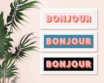 Bonjour Print, Bonjour Print Framed, Bonjour Panoramic Print, Bonjour Hallway Print, Hallway Prints, Entrance Hall Print