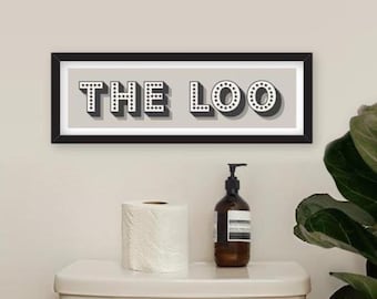 The Loo Print, Framed The Loo Print, Bathroom Prints, Bathroom Wall Art, Cloakroom Prints, Wall Art Cloakroom, The Loo Sign